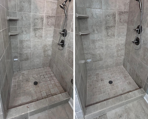 Shower Restored by Our Tile and Grout Cleaners in Mobile, AL