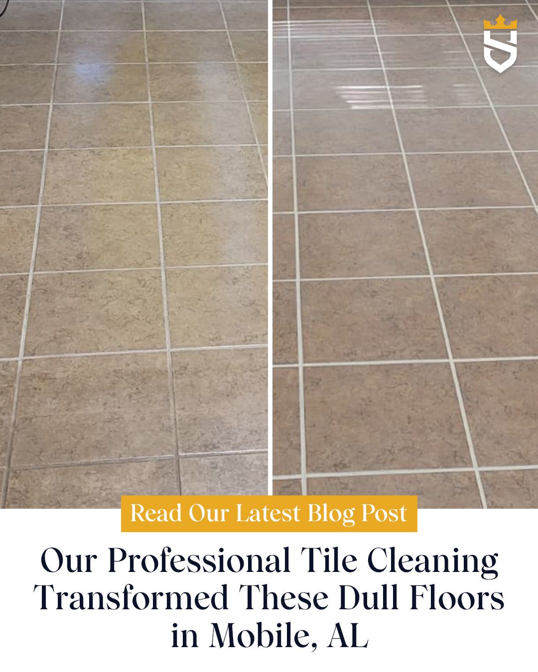 Our Professional Tile Cleaning Transformed These Dull Floors in Mobile, AL