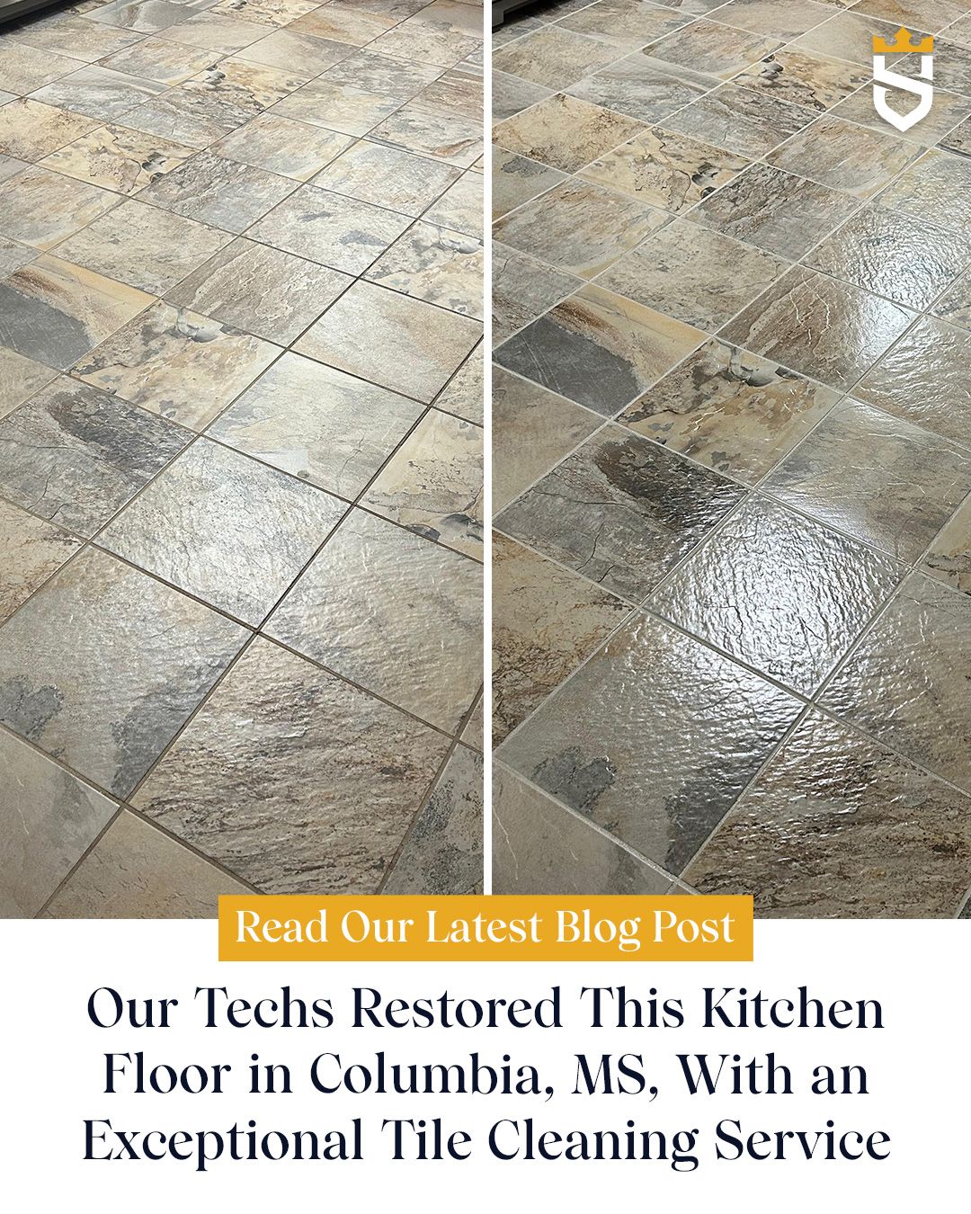 Our Techs Restored This Kitchen Floor in Columbia, MS, With an Exceptional Tile Cleaning Service