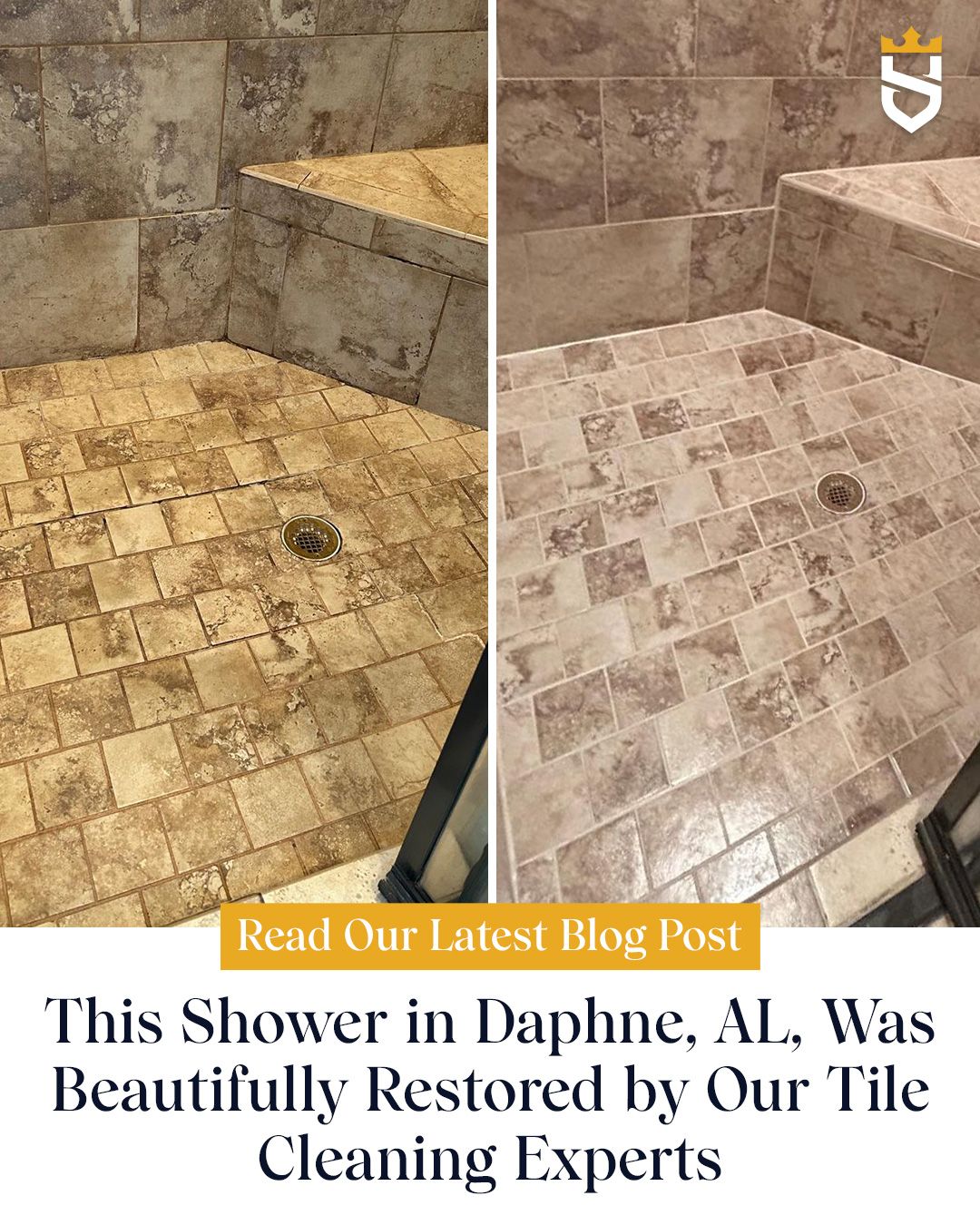This Shower in Daphne, AL, Was Beautifully Restored by Our Tile Cleaning Experts