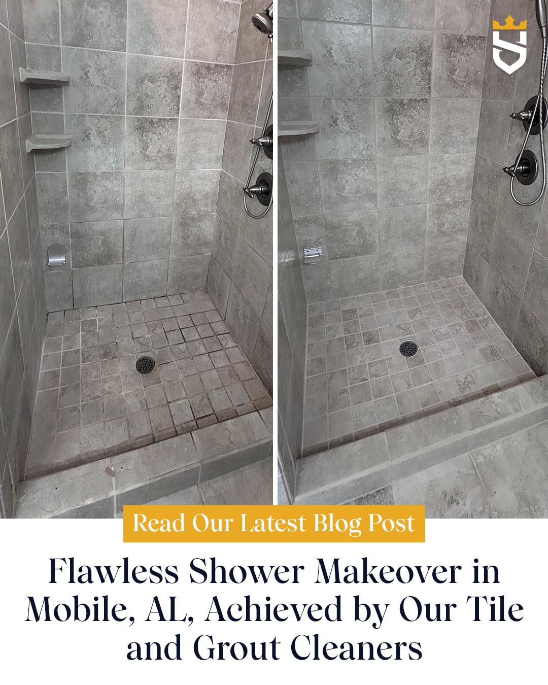 Flawless Shower Makeover in Mobile, AL, Achieved by Our Tile and Grout Cleaners
