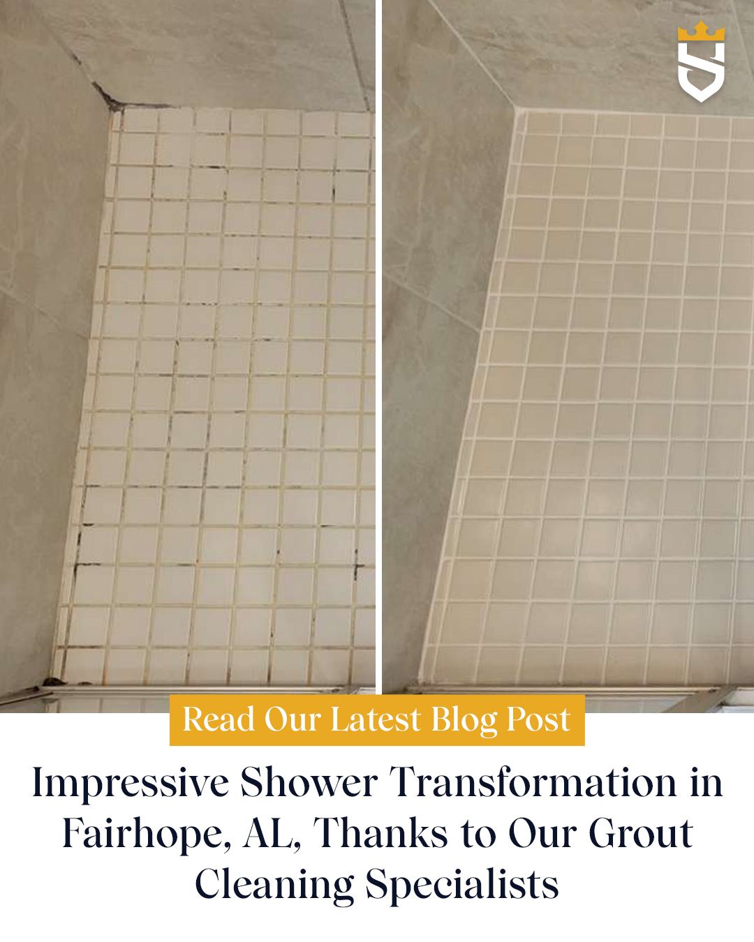 Impressive Shower Transformation in Fairhope, AL, Thanks to Our Grout Cleaning Specialists