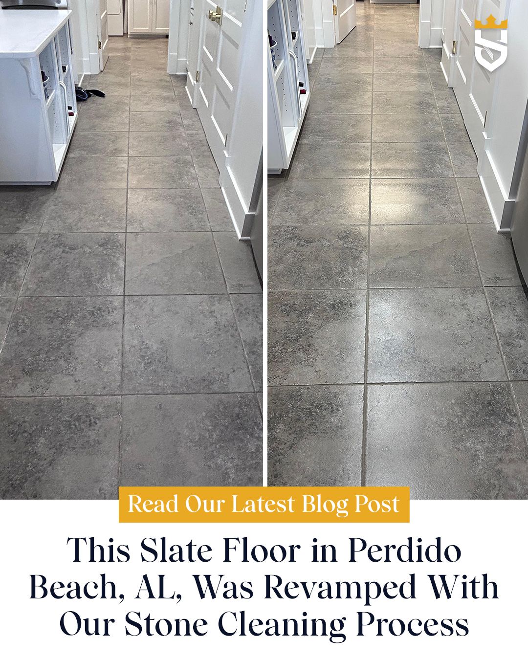 This Slate Floor in Perdido Beach, AL, Was Revamped With Our Stone Cleaning Process